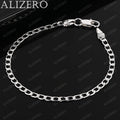 ALIZERO 925 Sterling Silver Bracelet 4/6/8/10/12mm Side Chain Bracelets For Men Women Fashion Fine Jewelry Wholesale Vera Lux