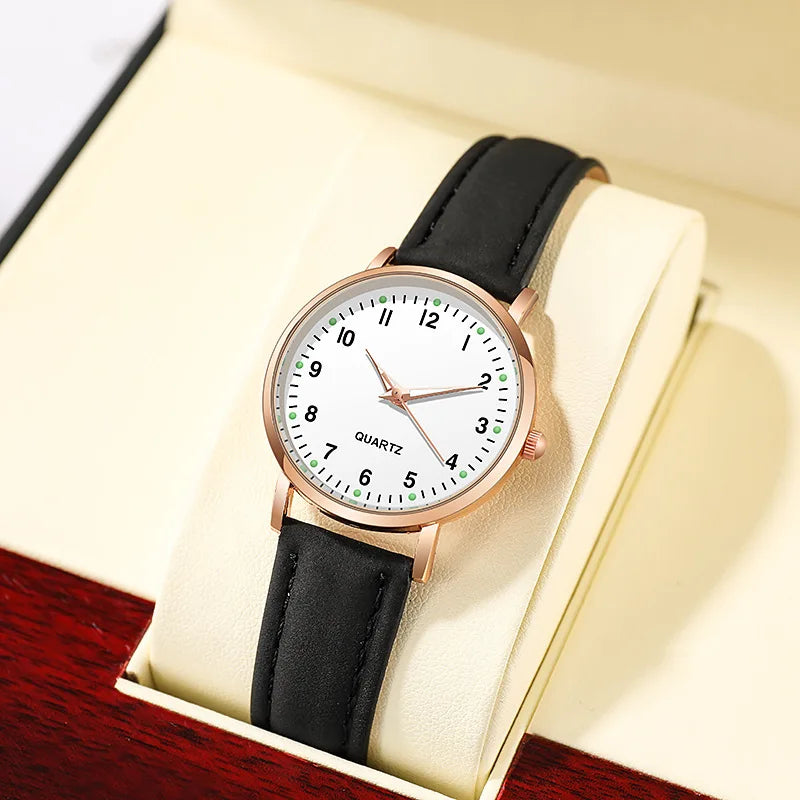 Fashion Watch For Women Leather Quartz Watches Ladies Luxury Back Light Wristwatch Clock relogio feminino Vera Lux