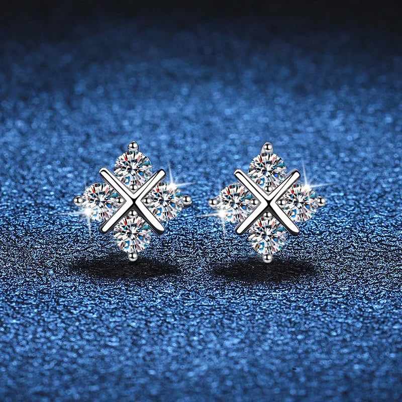 NeeTim D Color Moissanite Stud Earrings For Women Top Quality 925 Sterling Silver Sparkling Diamond Engagement Wedding Jewelry Vera Lux
