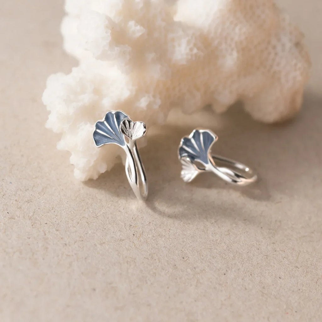 925 Sterling Silver Ginkgo Leaf Stud Earrings For Women Luxury Quality Jewelry Accessories Wholesale 2024 Trend Money 925 Vera Lux