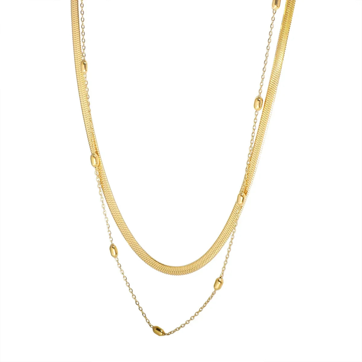 Stainless Steel Vintage Textured Delicate Necklace Vera Lux