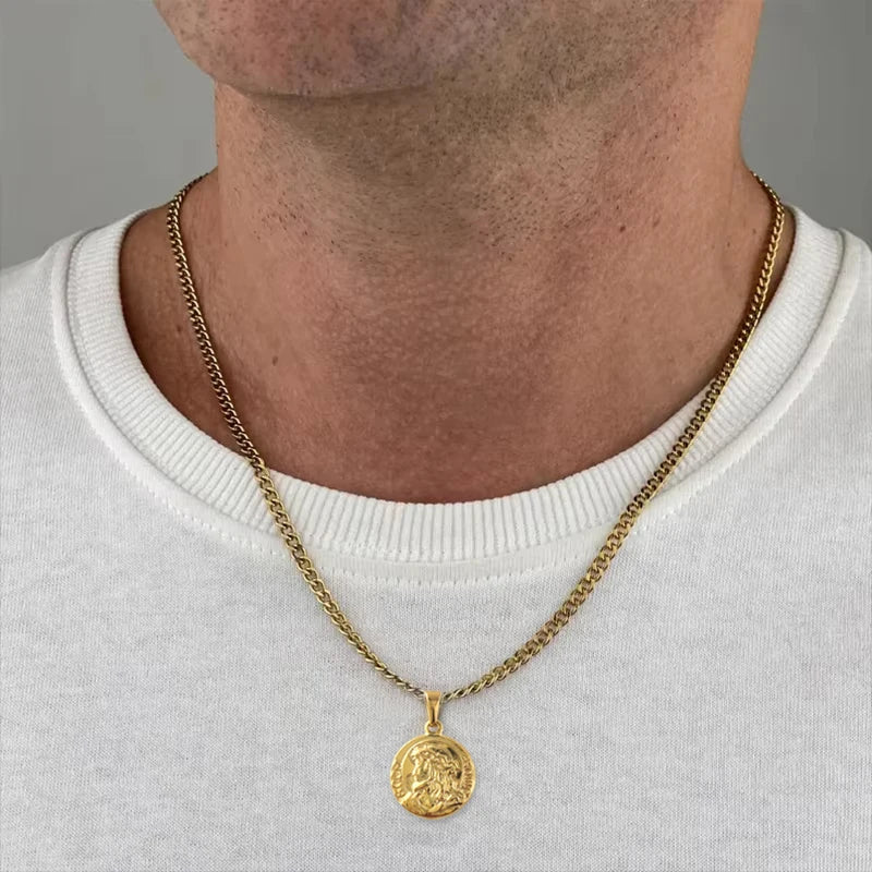Hip - Hop Christian Father Jesus Christ Pendant Necklace: Saint Stainless Steel Jesus Piece Head Jewelry as a Men's Gift Vera Lux