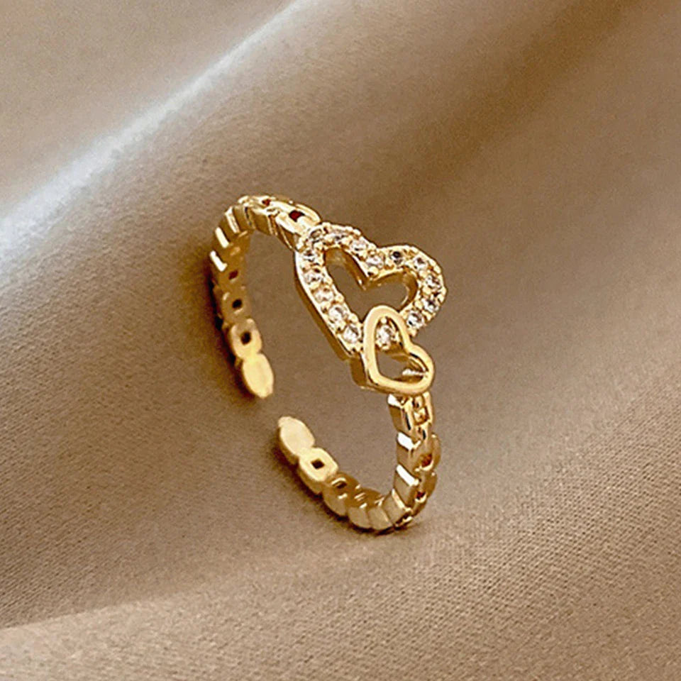 Yupsk Korean Fashion Micropaved Crystal Zirconia Bow Ring for Women Girls Exquisite Ins Trendy Minimalist Finger Rings Jewelry Vera Lux