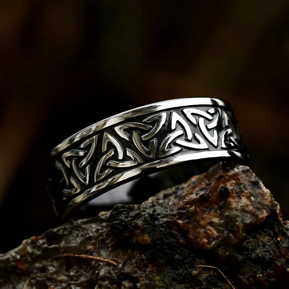 Fashion Vintage Vikings Valknut Ring For Men Women Stainless Steel Simple Rings Party Personalized Jewelry Gifts Dropshipping Vera Lux