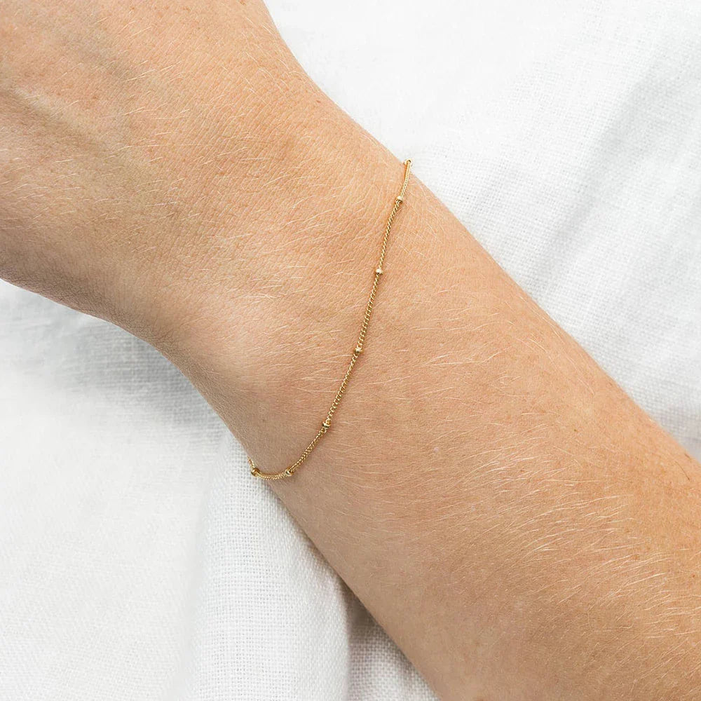 Simple Female Ball Chain Bracelet Jewelry New Layered Thin Beads Chain Bracelet For Women Leg 316L Stainless Steel Chain Vera Lux
