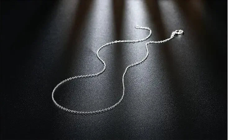 10pcs/lot Promotion! wholesale 925 sterling silver necklace, silver fine jewelry Rolo Chain 1mm Necklace 16 18 20 22 24" Vera Lux