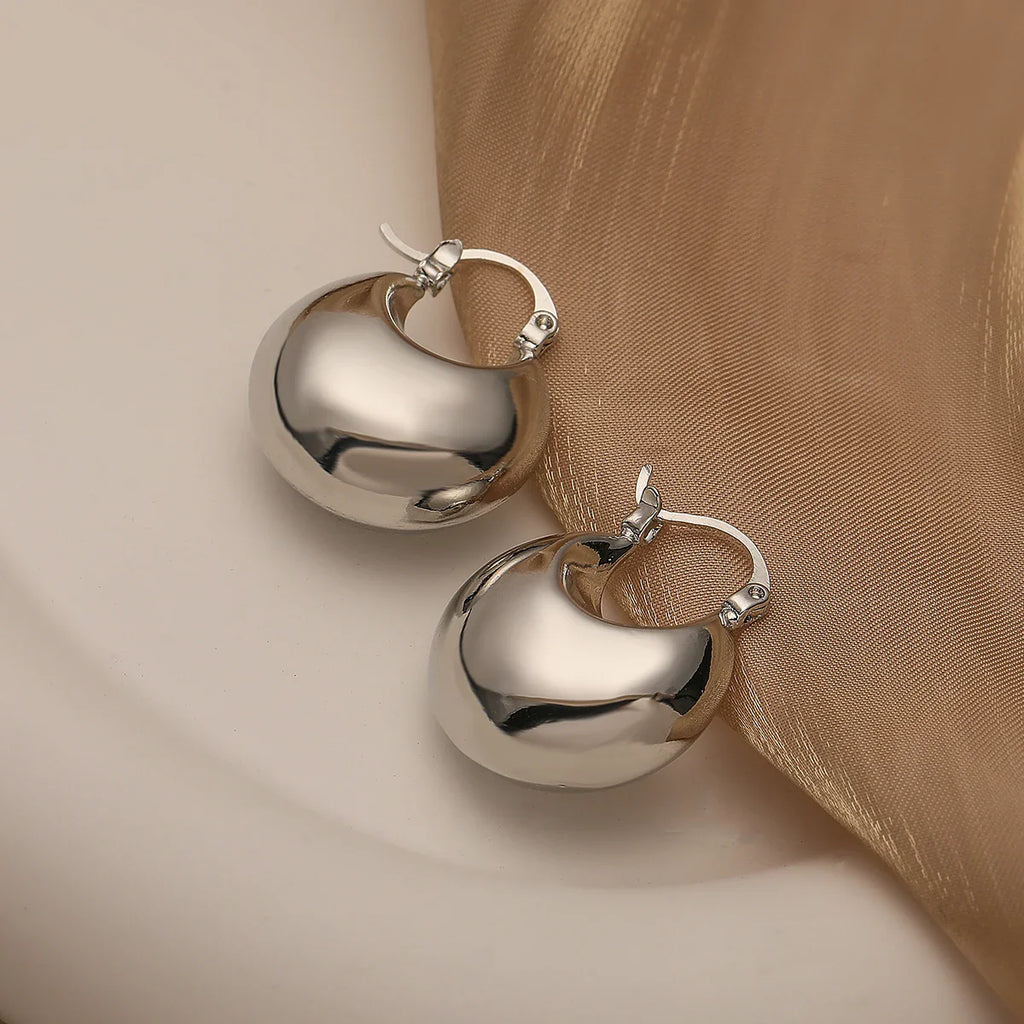 NEWBUY Hot Sale Silver/Gold Color Geometric Shape Hoop Earrings For Women Vera Lux