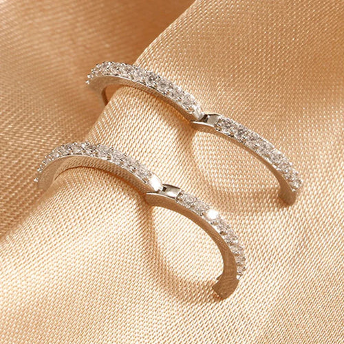 1 Pair Minimal Exquisite Hoop Crystal Zirconia Small Huggie Thin Cartilage Earring For Women Helix Tragus Piercing Jewelry Vera Lux
