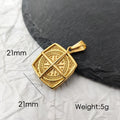 Nautical Compass Pendant Necklace - Waterproof Punk Retro Compass Pendant  | 18K Gold Plated Stainless Steel Jewelry Gift Vera Lux