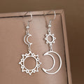 Stainless Steel Earrings Bohemian Sun Moon Totem Pendant New Senior Statement Temperament Dangle Earrings For Women Jewelry Gift Vera Lux