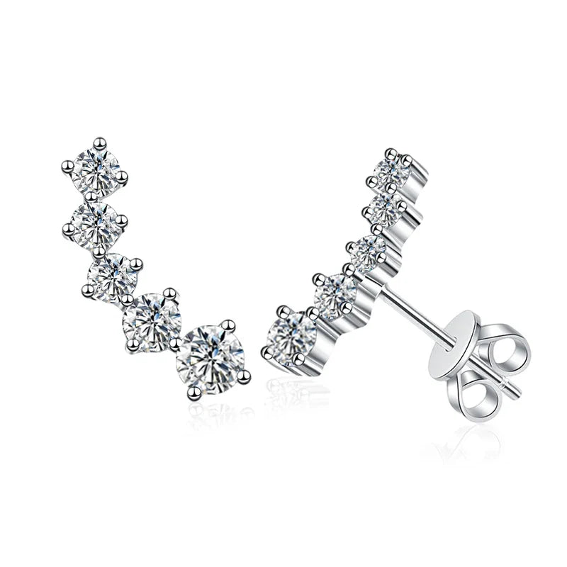 NeeTim 1.16cttw Full Moissanite Stud Earrings for Women Gemstones Lab Diamond Studs Earrings 925 Sterling Silver Fine Jewelry Vera Lux