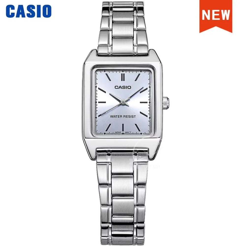 Casio watch for women top brand luxury set 30m Waterproof Quartz ladies watch Tonneau shape Stainless Ste reloj mujer LTP-V007D- Vera Lux