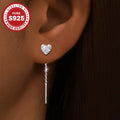 S925 Sterling Silver Long Dangle Earrings Pair Suitable for Daily Wear Valentine's Day Gift Women's Jewelry Low Allergy Vera Lux