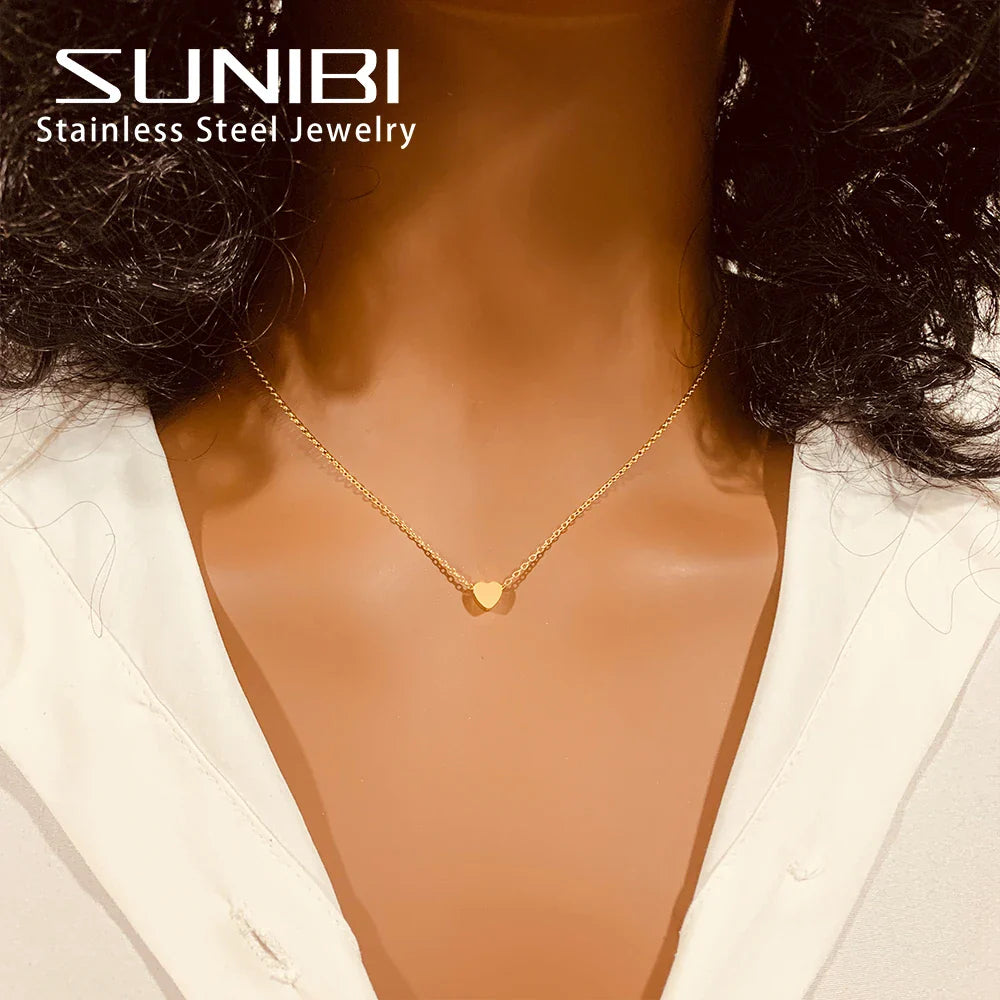 SUNIBI Fashion Stainless Steel Necklace for Woman Personality Infinity Cross Pendant Gold Color Necklaces on Neck Women Jewelry Vera Lux