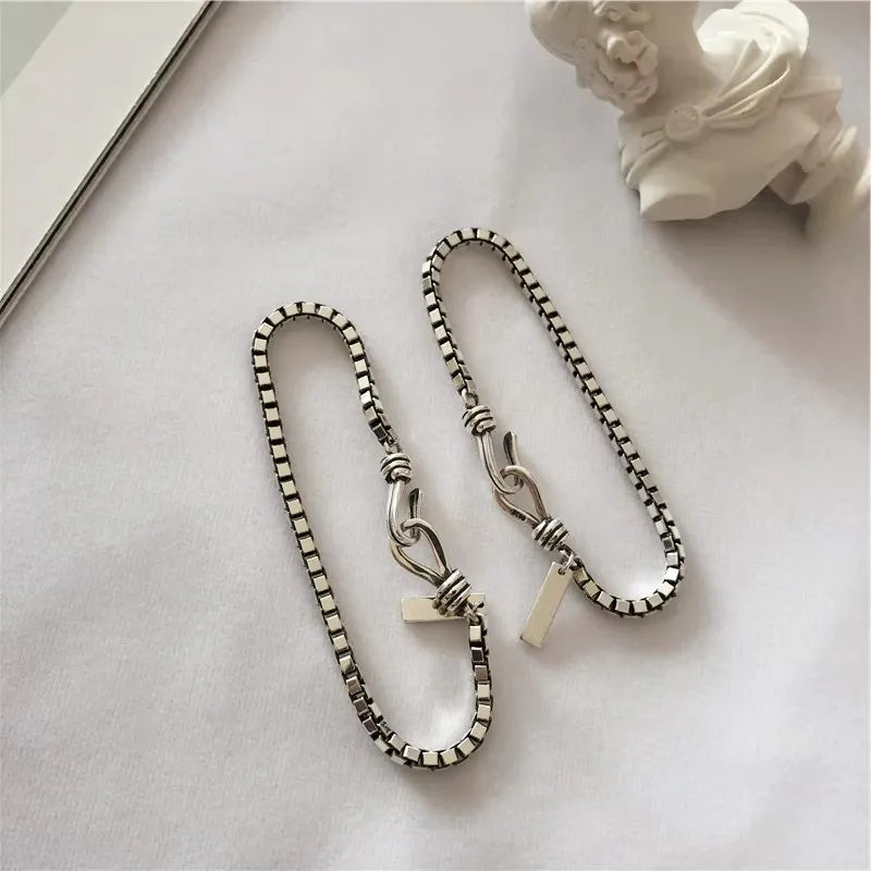 925 Sterling Silver Geometric Bracelet Simple Charm Elegant Women Accessories Birthday Party Gift Exquisite Jewelry Free Shippin Vera Lux