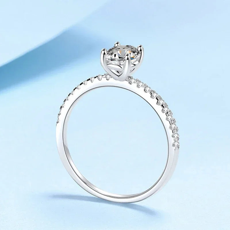 NeeTim 1ct 2ct Oval Cut Moissanite Ring for Women 925 Sterling Silver with Gold Plated Lab Diamond Rings Bands Fine Jewelry Gift Vera Lux