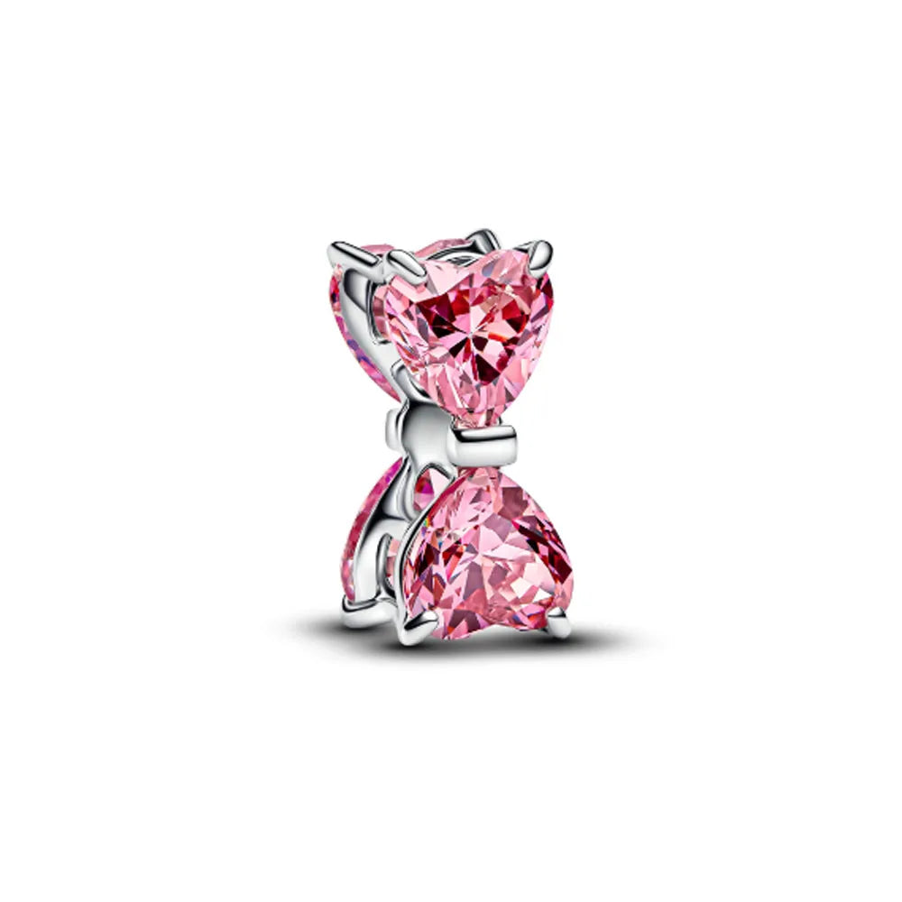 2026 Spring Pink Series Ballon Butterfly Flower Pendant Fit S925 European 925 Sterling Silver Bracelet Bangles Necklace Vera Lux