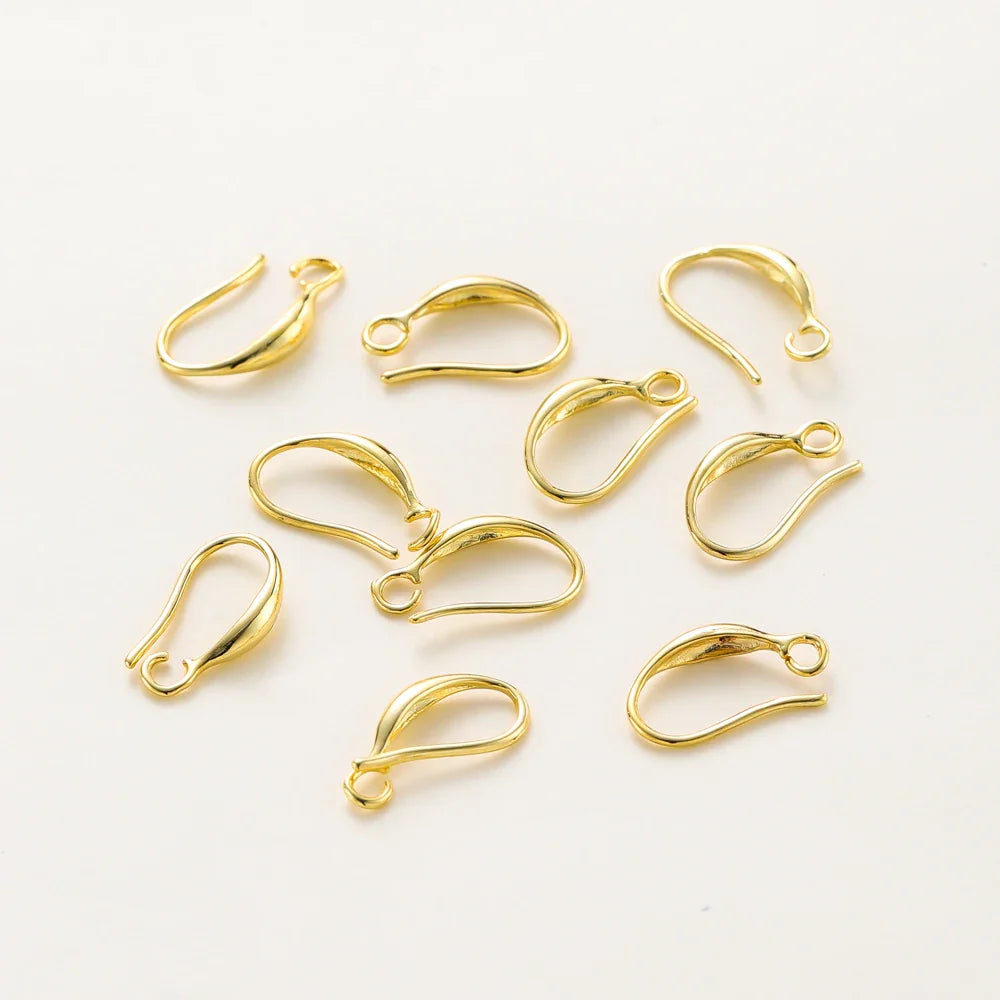 10pcs/lot 14K 18K Real Gold Earing Pendant Hook Ear Wire Hook For DIY Jewelry Making Earing Charms Accessories Components Vera Lux