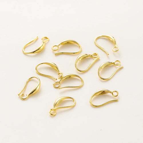 10pcs/lot 14K 18K Real Gold Earing Pendant Hook Ear Wire Hook For DIY Jewelry Making Earing Charms Accessories Components Vera Lux