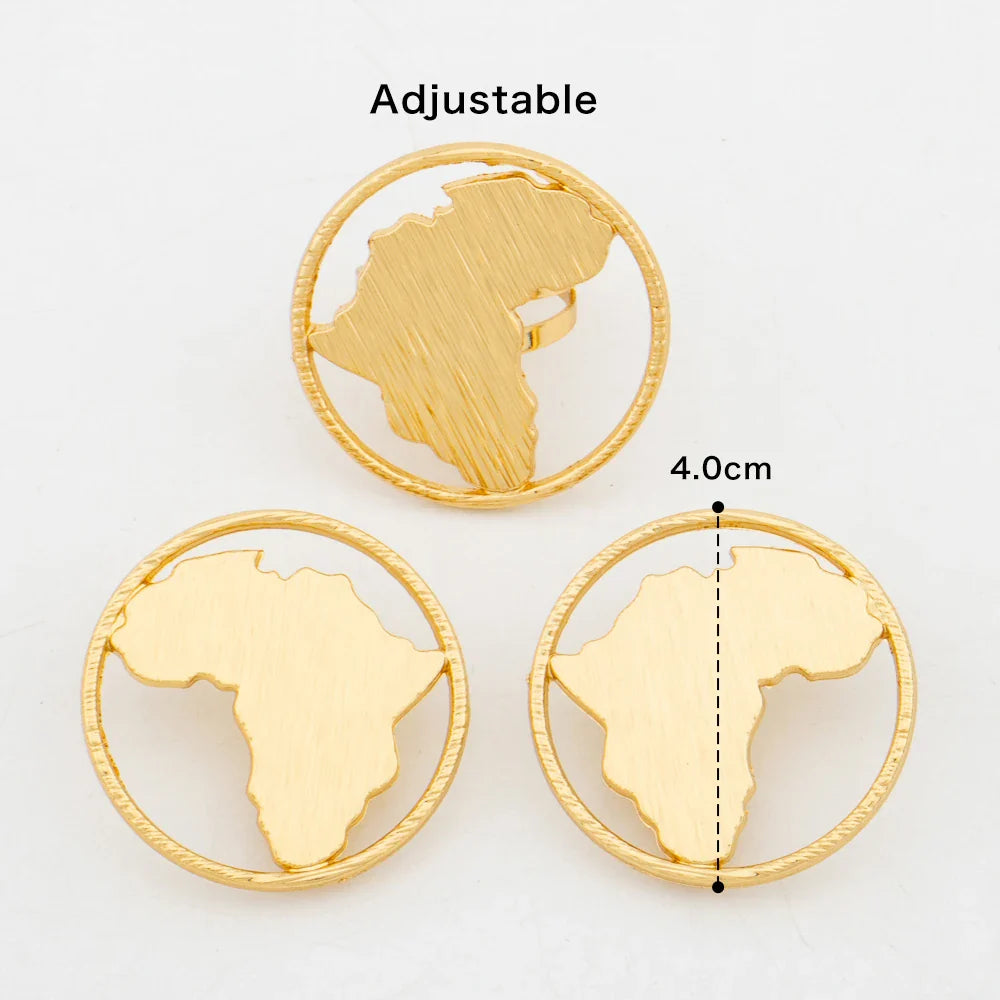 Brazilian 18k Gold Plated Jewelry Set for Women Irregular Design Clip Earrings and Adjustable Ring Jewelry Set Accessories Gifts Vera Lux