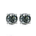 NeeTim 0.5ct 1ct 2ct Moissanite Stud Earrings for Women 925 Sterling Silver Pink Black Blue Grey Sparkling Lab Diamond Earring Vera Lux