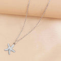 DOTIFI  Beach Wind Shell Starfish Pendant Pendant Stainless Steel Necklace Female Fashion Simple Personalized Necklace Jewelry Vera Lux