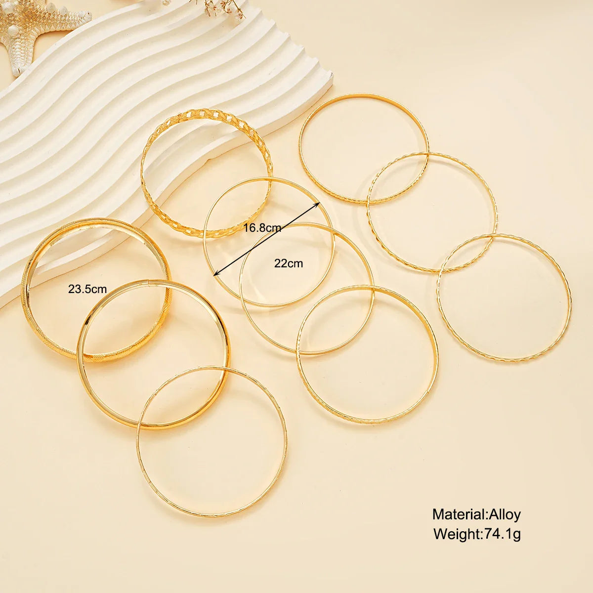10 Pcs Punk Trendy Multilayer Bracelets Set for Women Elegant Delicate Twist Sparkling Adjustable Bangles Jewelry Couples Gifts Vera Lux
