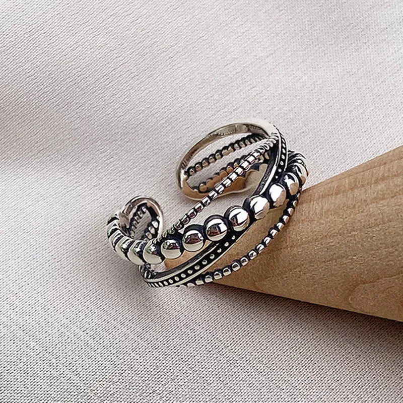 925 Sterling Silver Overlapping Ball Rings For Girls Fashion Wedding Jewelry For Women Accessories Vera Lux
