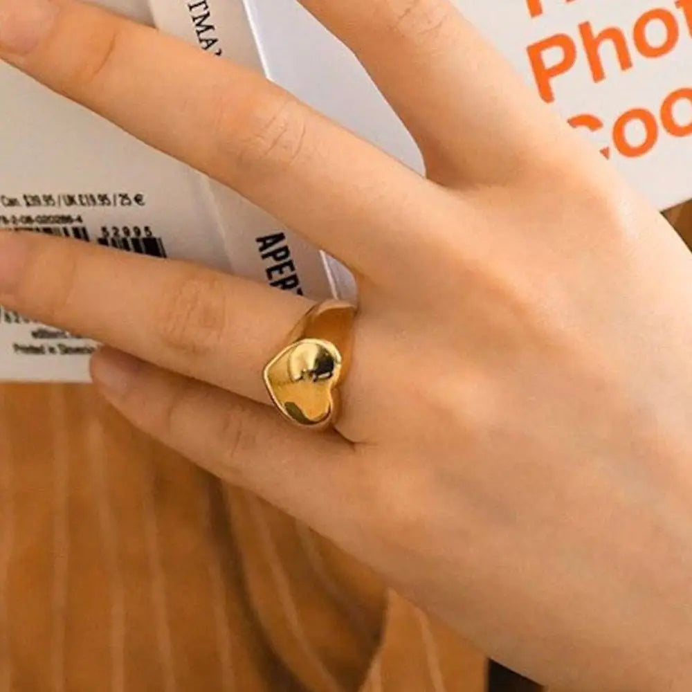 Romantic Stainless Steel Ring for Woman Heart Shaped Birthday Gift Wedding Rings Luxury Quality Jewelry Wholesale Dropshipping Vera Lux