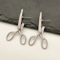 Fashion Creative New Retro Scissors Ear Studs for Women Personalized Women Hip Hop Rock Party Holiday Gift Perforated Earrings Vera Lux