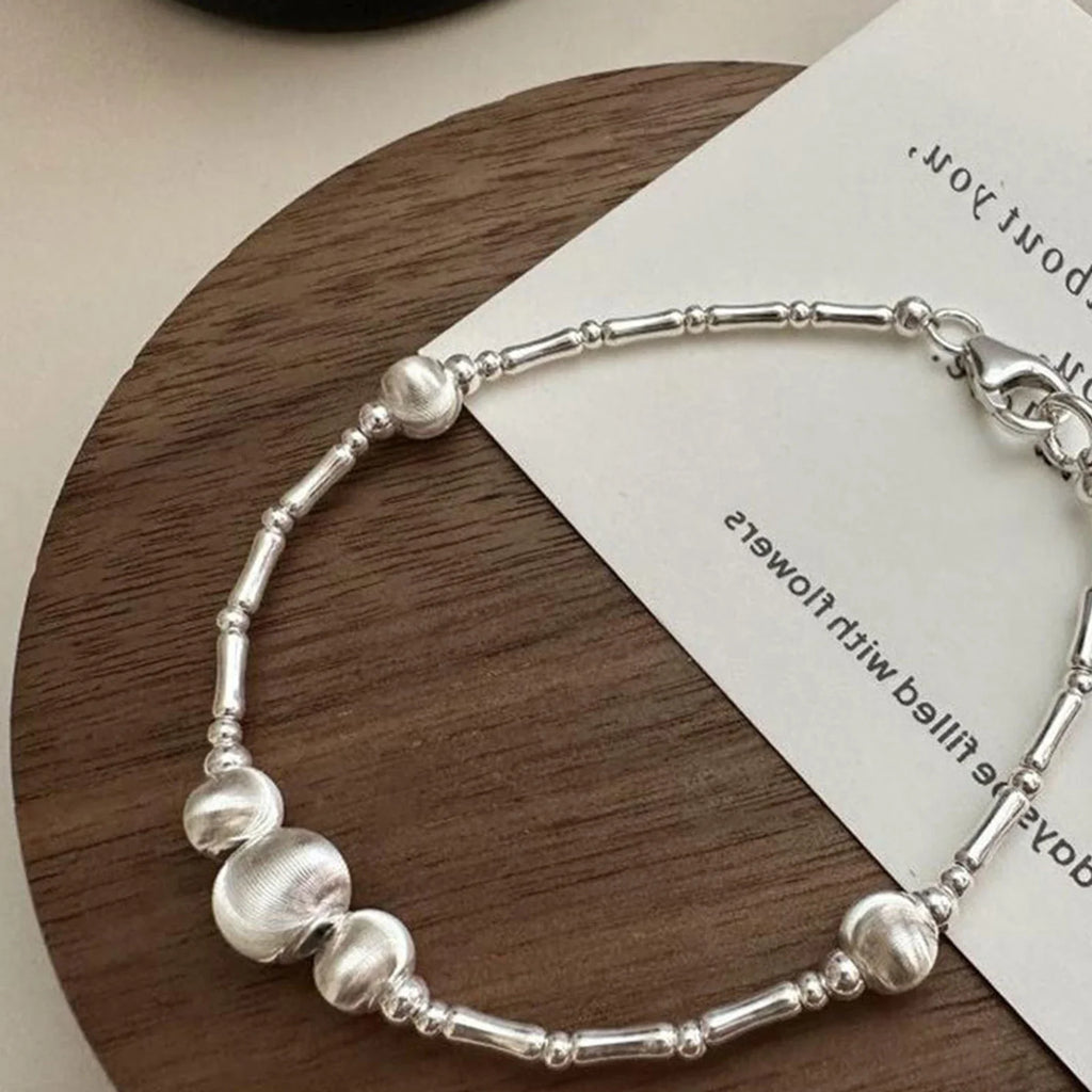 925 Silver Double Layer Pearl Bracelet for Women Girl Design Bead  Jewelry Vera Lux