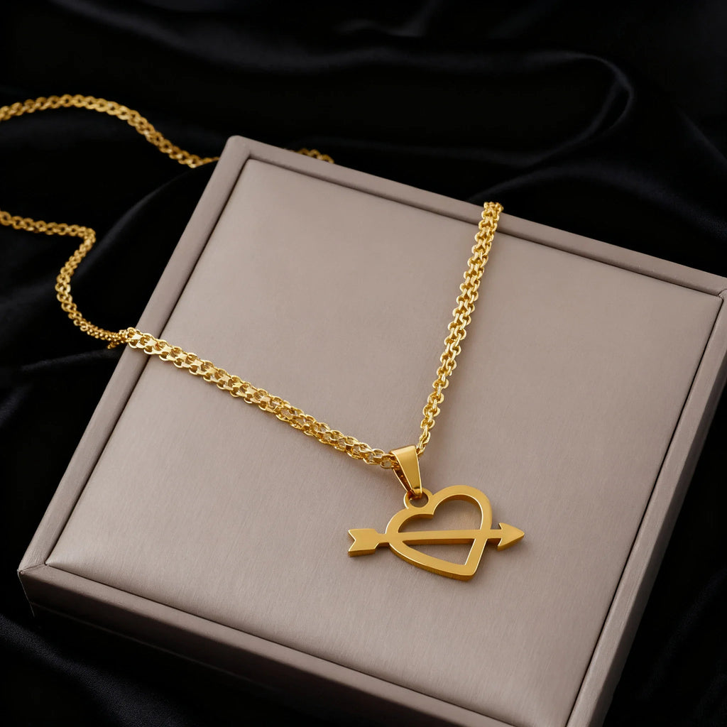luxury stainless gold letter necklace for women high quality stainless steel Minimalist letters for necklace Daily wear Gift Vera Lux