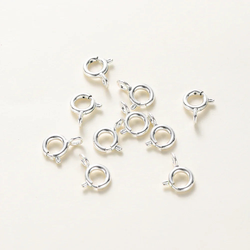 10pcs/ 14K 18K Gold Round Spring Clasp With Jump Ring Open Connect Clasp For DIY Jewelry Necklace Chain Making Accessories Vera Lux