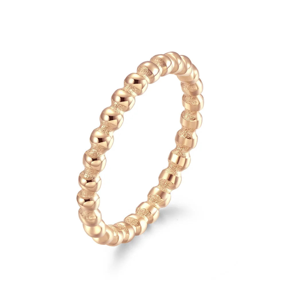 2mm Stainless Steel Stackable Ring Beads Eternity Band for Women Girl Size 5-11 Vera Lux