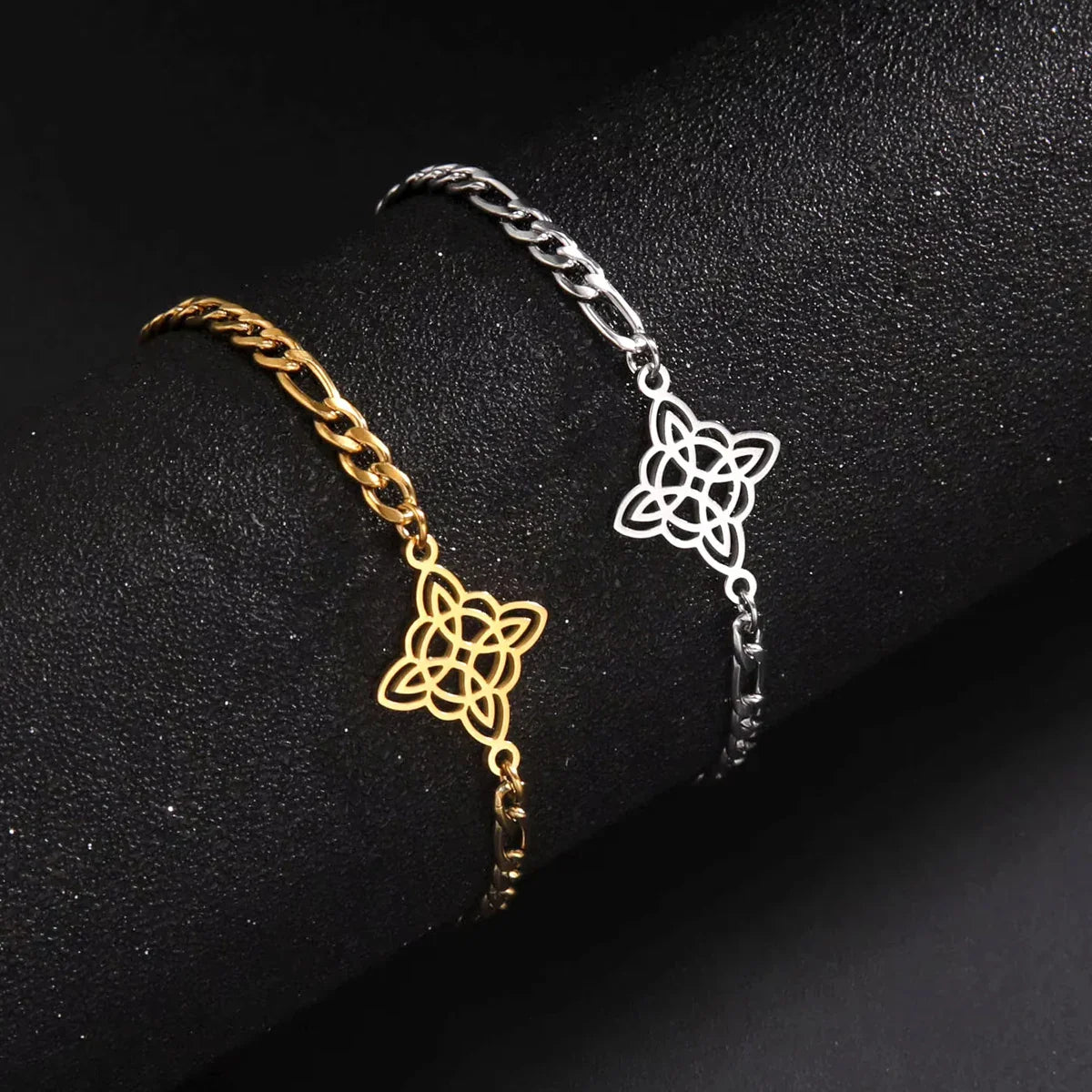 Hollow Chinese Knot Charms Bracelets Witch Knot Chain Bracelet Women Men Vintage Love Jewelry Gifts Vera Lux