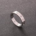 One Crystal Rings Fashion Jewelry Hollow Roman Numerals Stainless Steel Personalized Simplicity Accessories Women Rings Vera Lux