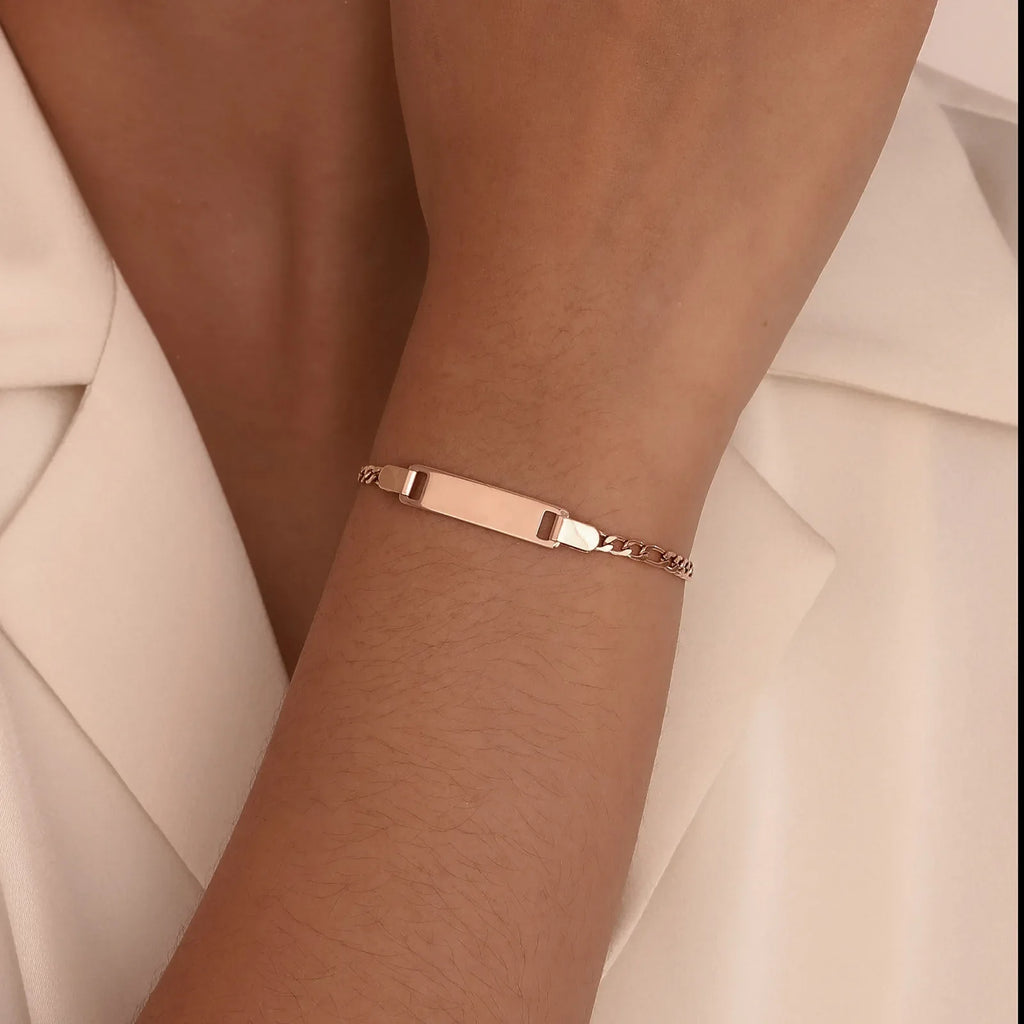 Baby Kids Bracelet, Stainless Steel Chain Bracelet Adjustable Link without Name,Girl Boy Children Birthday Gift Vera Lux