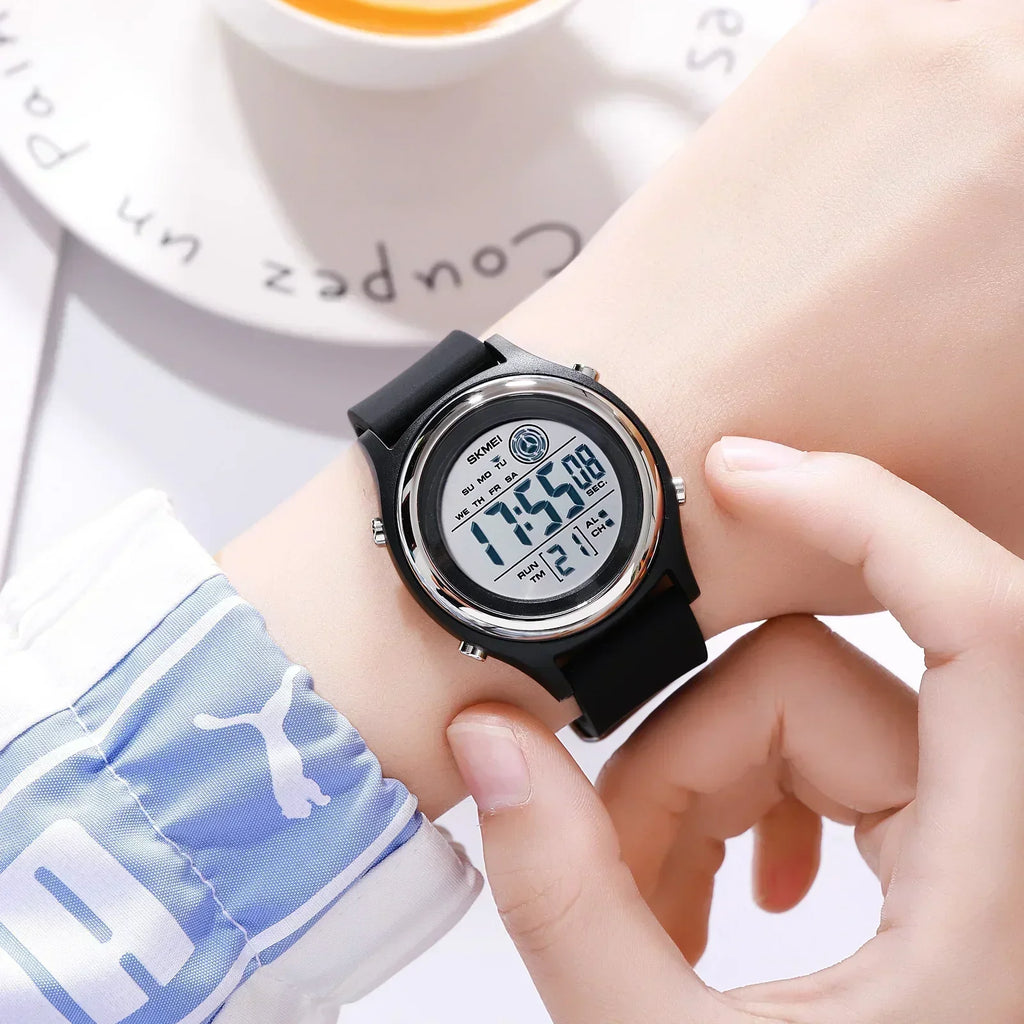 SKMEI Luxury Waterproof Shockproof Sport Countdown Watches Womens Digital Wristwatch for Women Stopwatch Lady Girl Relojes 2094 Vera Lux