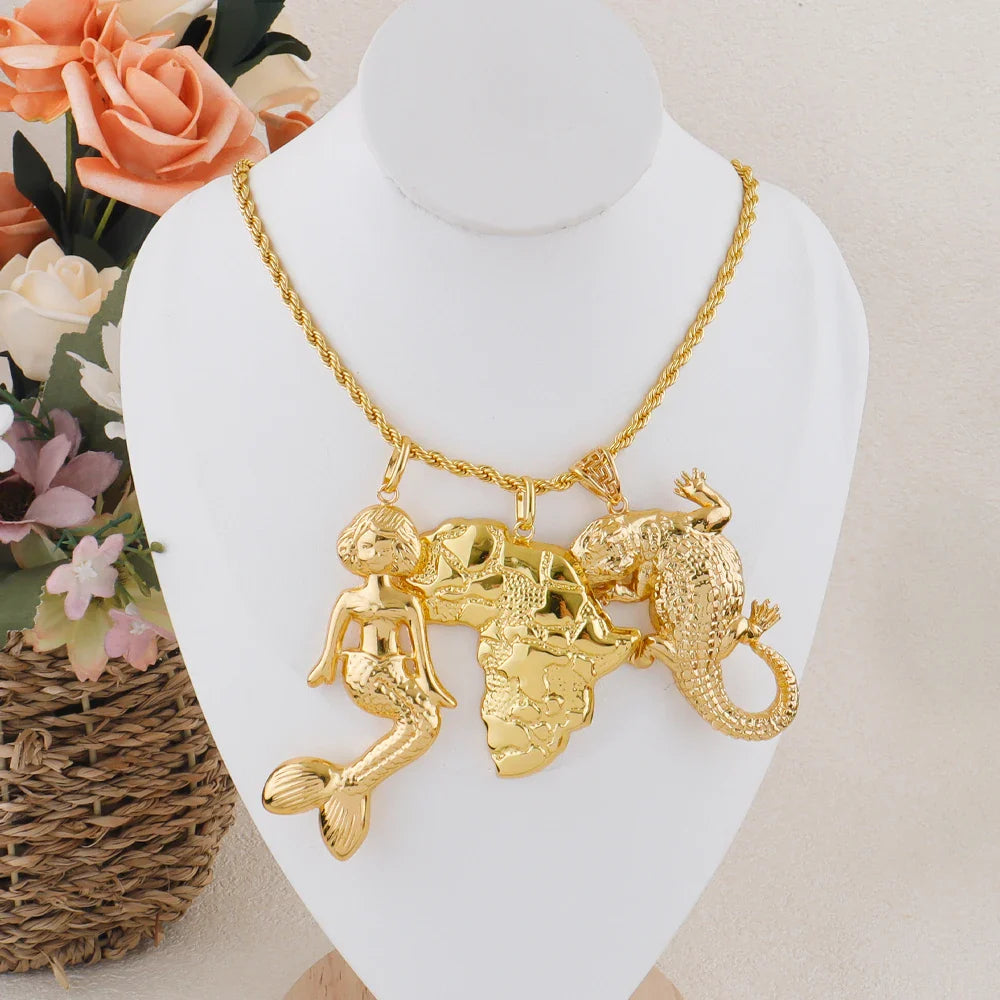 Dubai Gold Color Pendant  Hip Hop Personality style for Men Women Minimalist Jewelry Party Jewelry Birthday Gifts Vera Lux