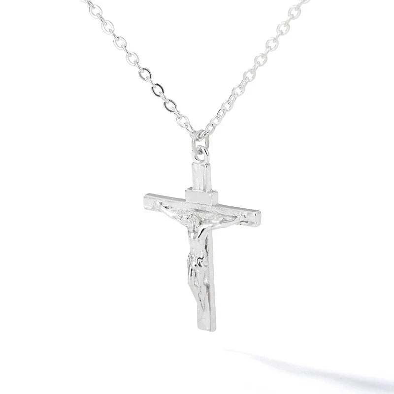 Stainless Steel Cross Necklace For Women Gold Color Chain Cross Pendant Necklaces Retro Religion Jewelry Gift bijoux femme Vera Lux
