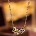 1pcs Gold Five Round Perforated Pendant Necklace Women's Trendy Minimalist Jewelry Versatile Adjustable Necklace Pendant Vera Lux