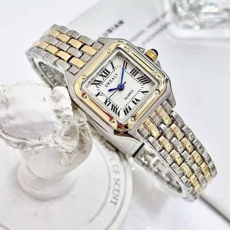 New Fashion Square Women Watches Ladies Quartz Watch Female Wristwatch Casual Lady Clock Women Watch Relogio Feminino Watches Vera Lux