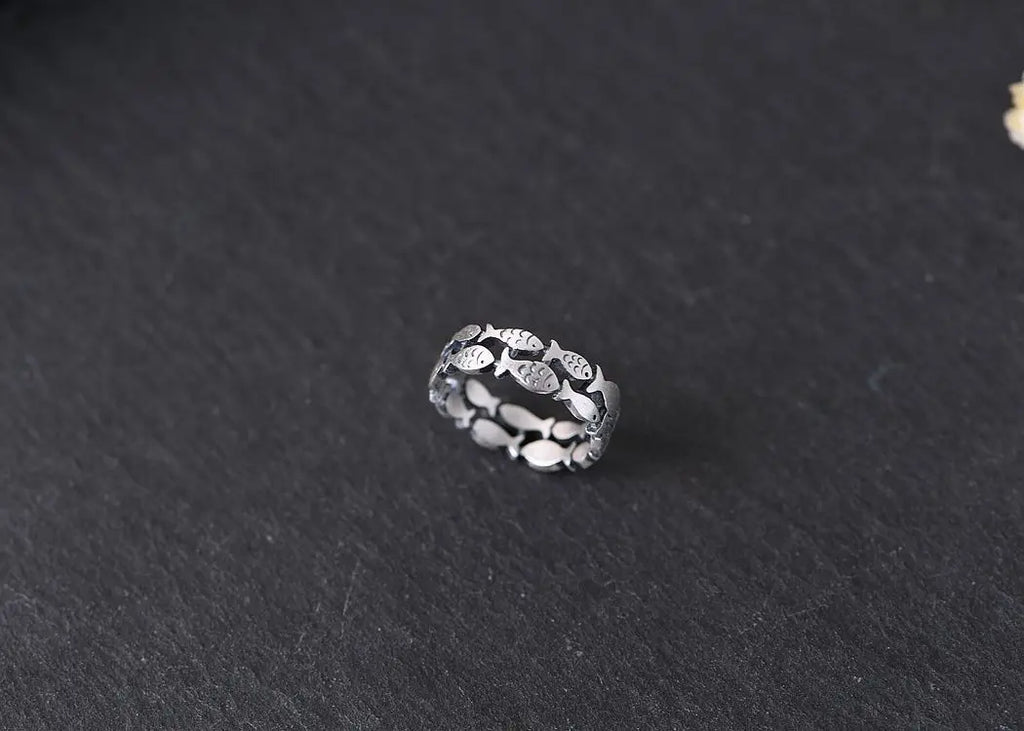 925 Sterling Silver Bilayer Fish Adjustable Rings For Women Engagement Wedding Luxury Quality Aesthetic Jewelry Jewellery Vera Lux
