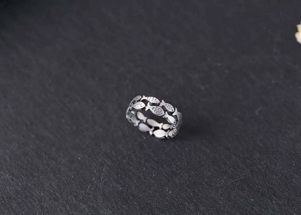 925 Sterling Silver Bilayer Fish Adjustable Rings For Women Engagement Wedding Luxury Quality Aesthetic Jewelry Jewellery Vera Lux