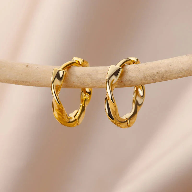 Stainless Steel Hoop Earrings For Women Gold Color Fashion Pearl Piercing Earring 2023 Trend New Luxury Jewelry aretes mujer Vera Lux