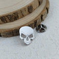 New skull men's lapel pin, 316L stainless steel gold-plated badge, black brooch for suit accessories, gift for father Vera Lux