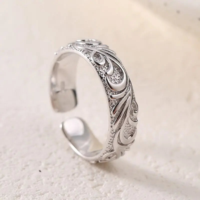 New in 925 Sterling Silver Decorative Pattern Rings For Women Luxury Jewelry Accessories Wholesale Vera Lux