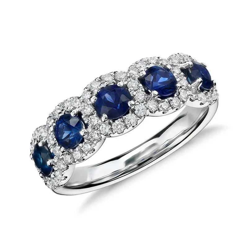 Luxury 925 Sterling Silver Classic Ring for Women Six Claw Jewelry Simple Imitation Diamond Women's Ring Engagement Wedding Gift Vera Lux