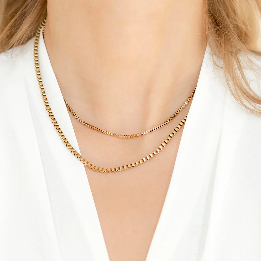 SUNIBI 316L Stainless Steel Chain Necklace for Women Gold Color Statement Choker Necklaces Do Not Fade Jewelry Wholesale Vera Lux