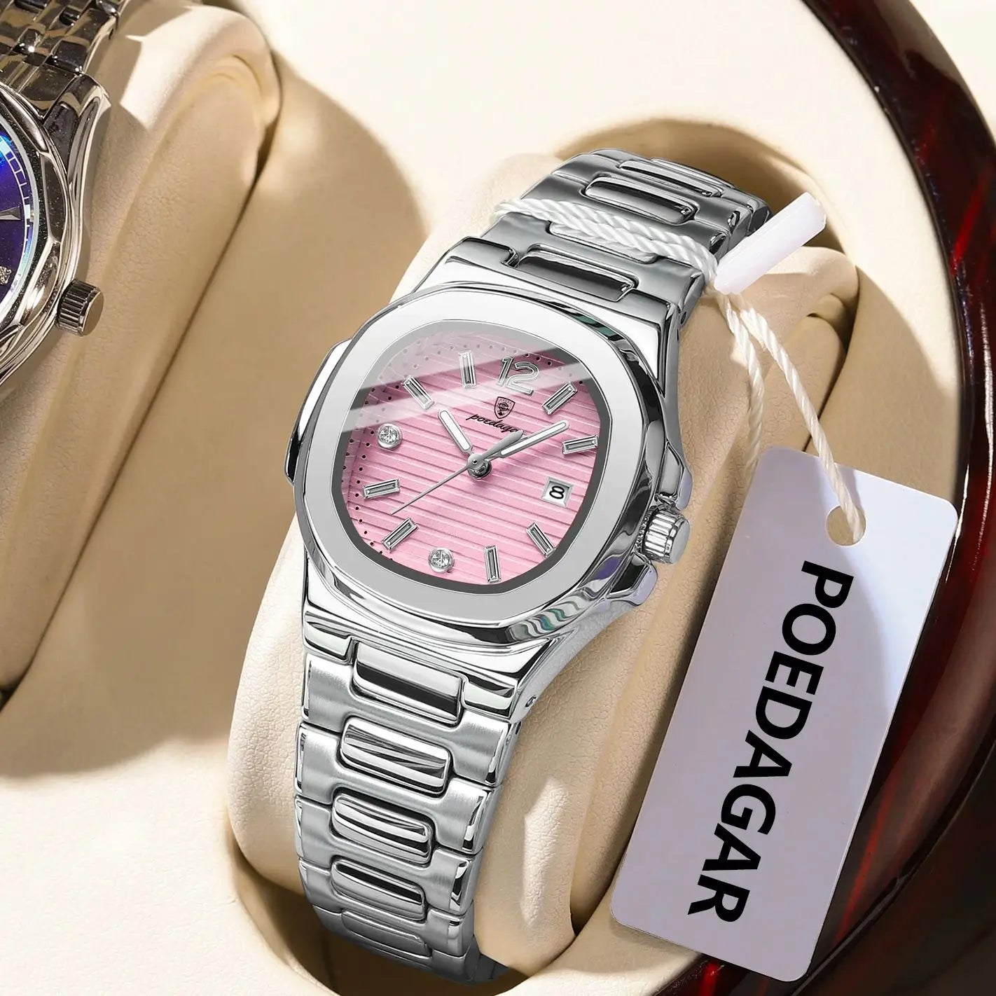 POEDAGAR Square Fashion Woman Wristwatch Luminous Waterproof Date Ladies Watch Luxury High Quality Quartz Women's Watches Reloj Vera Lux